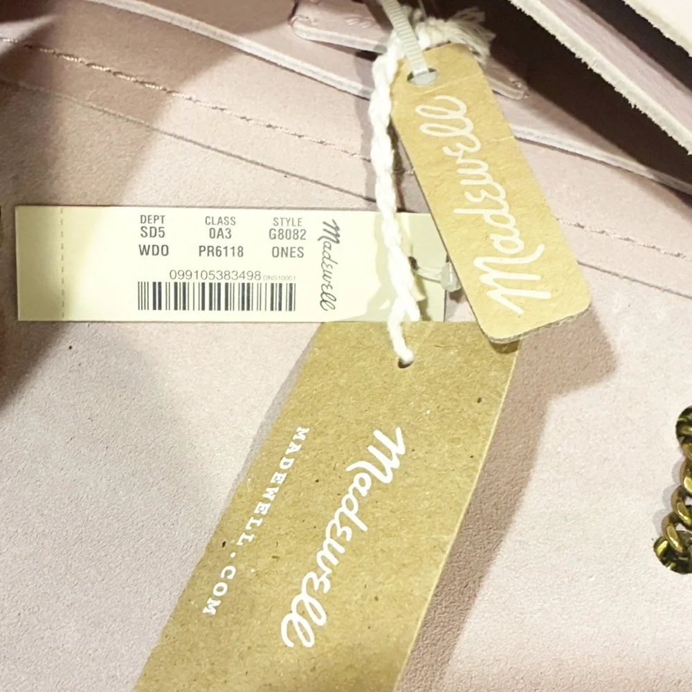 MADEWELL‎ The Chain Crossbody Bag Women's BLUSH Leather Small/Mini NEW